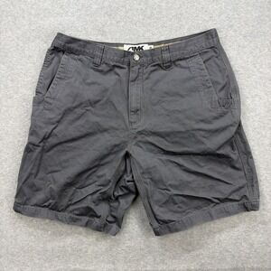 Mountain Khakis Shorts Mens 38x10 Grey Classic Chino Flat Front Work Utility